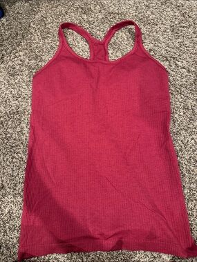 lululemon athletica Ribbed Racerback Tank Top - Red Berry